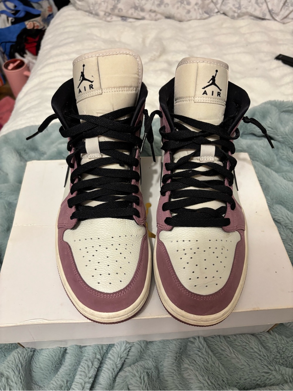 Jordan high-top sneakers berry pink